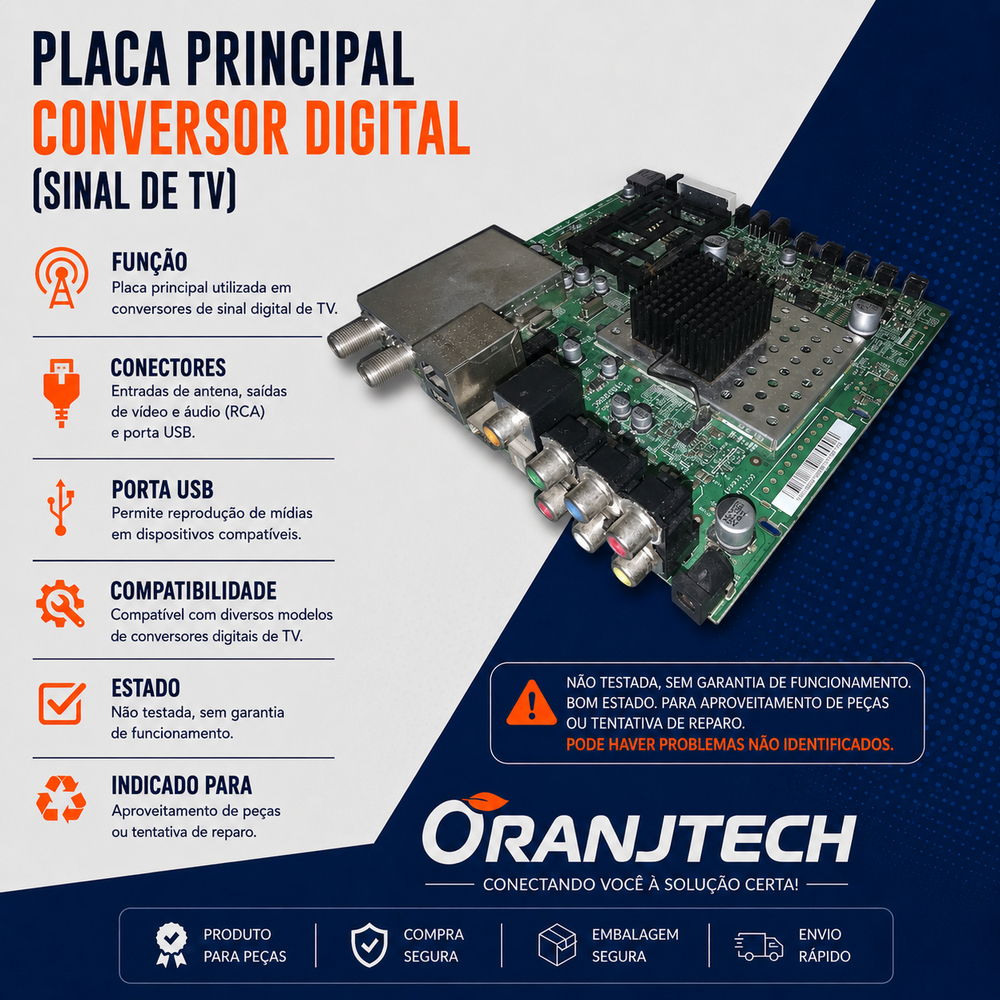 Placa Principal para Conversor Digital - Sucata