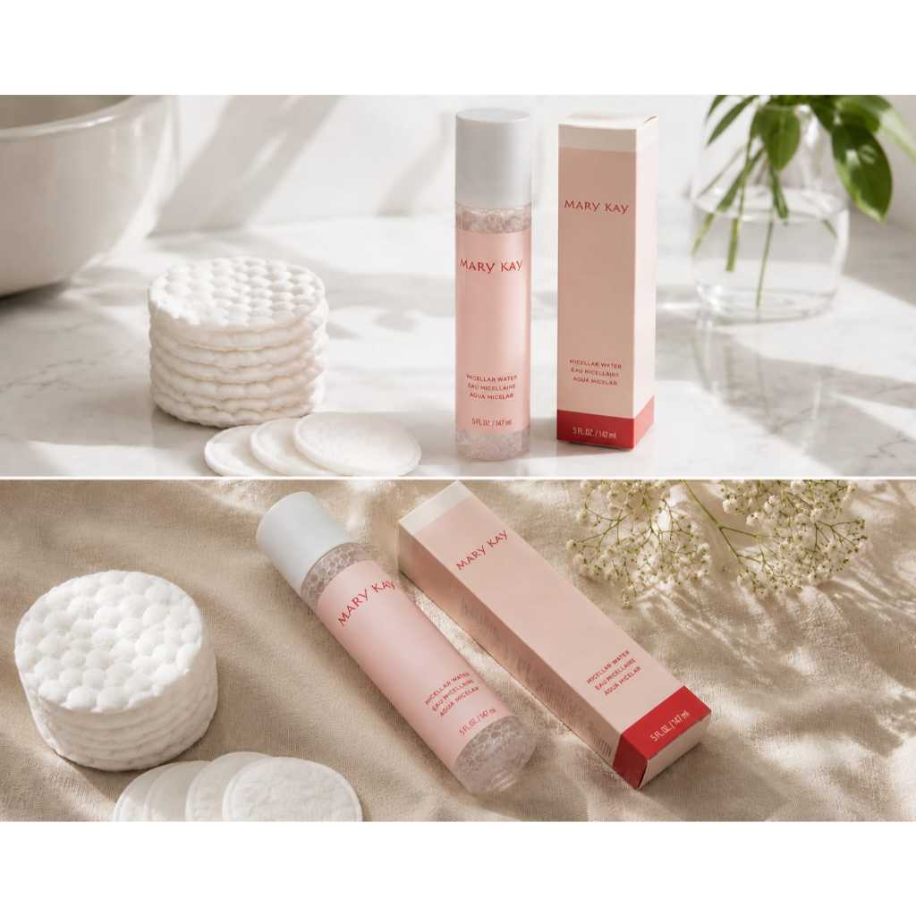 Kit Água Micelar Mary Kay + Discos de Algodão | Limpeza Facial Completa e Suave