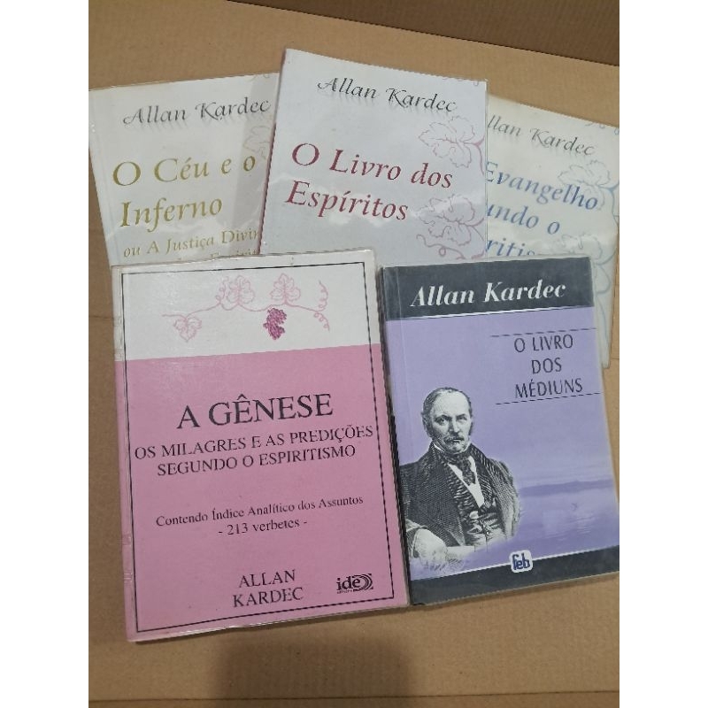 Livros Allan Kardec: O Livro dos Espíritos, Médiuns, A Gênese, Céu e Inferno e mais Espíritas espiritismo