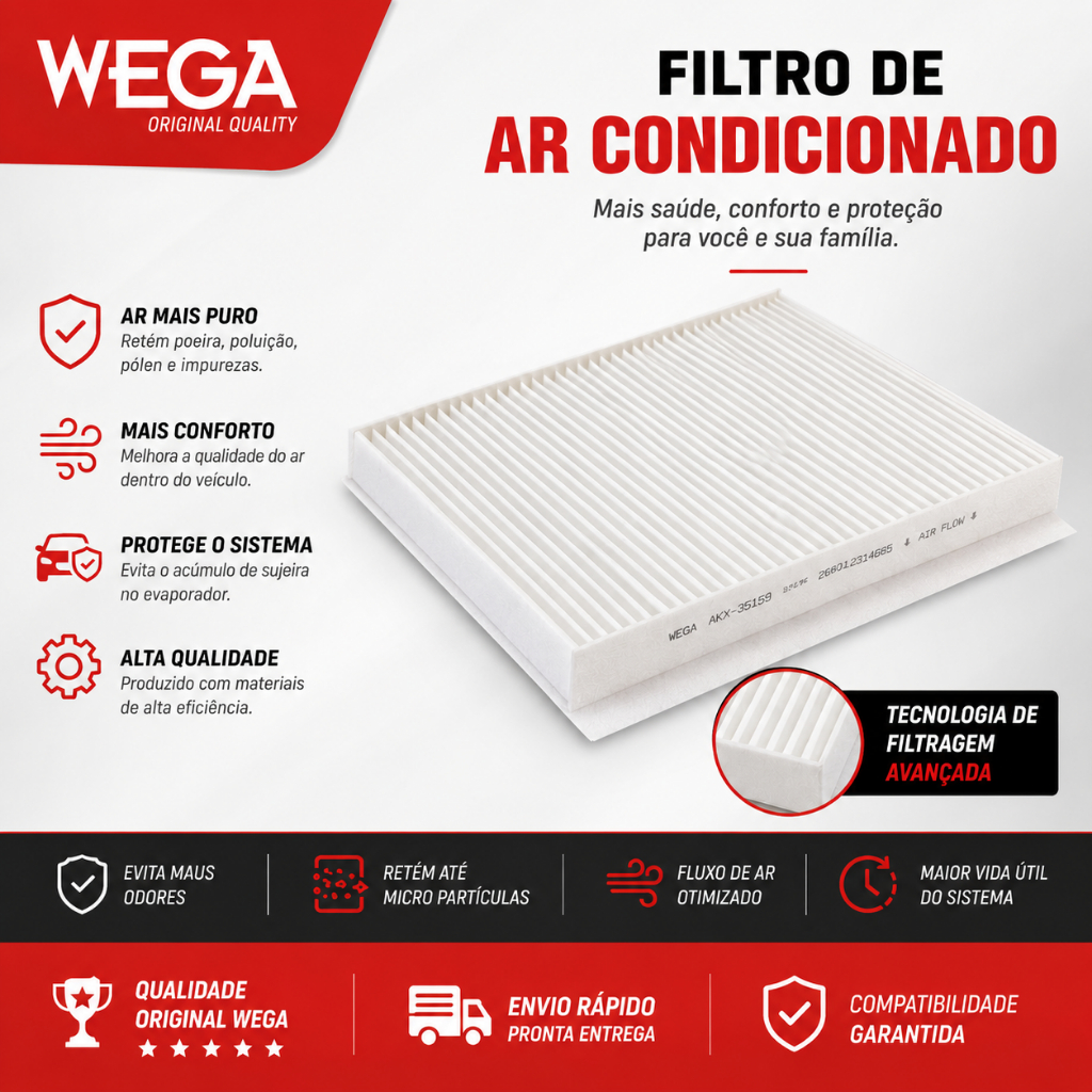 Filtro Ar Condicionado Cabine Corsa Montana Classic 2003 a 2009