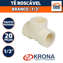 Kit Com 20 Te Roscável 1/2" Conexão Hidráulica 299 Krona