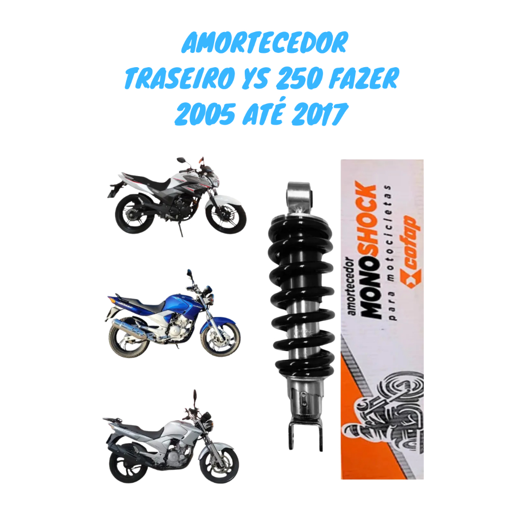 Imagem Amortecedor Traseiro Suspensão Central Yamaha Fazer 250 2005 até 2017 Original Cofap