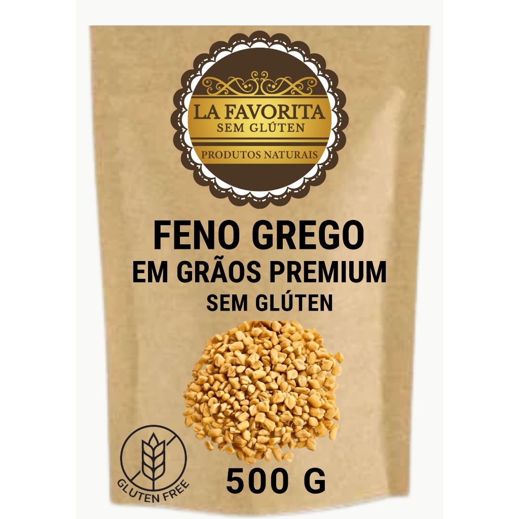 Feno Grego em Grãos 100 G - 250 G - 500 G -  Premium - Sem Glúten - La Favorita - Com Laudo