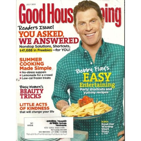 REVISTA GOOD HOUSEKEEPING, DE JULHO DE 2012, COM CHEF BOBBY FLAY NA CAPA.