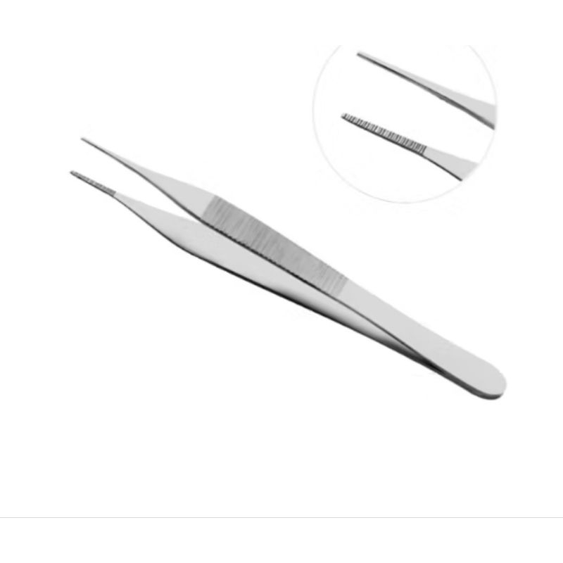 Pinca Adson 12cm serrilha prata