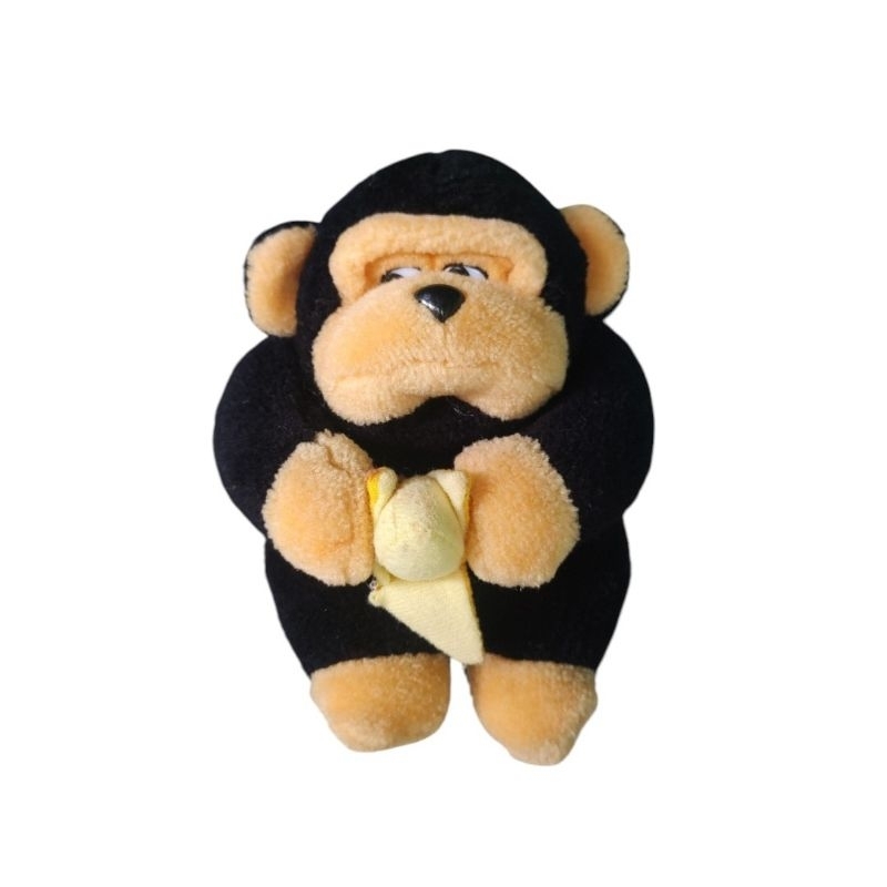 Macaco de Pelúcia com Banana Gorila Pequeno Fofinho