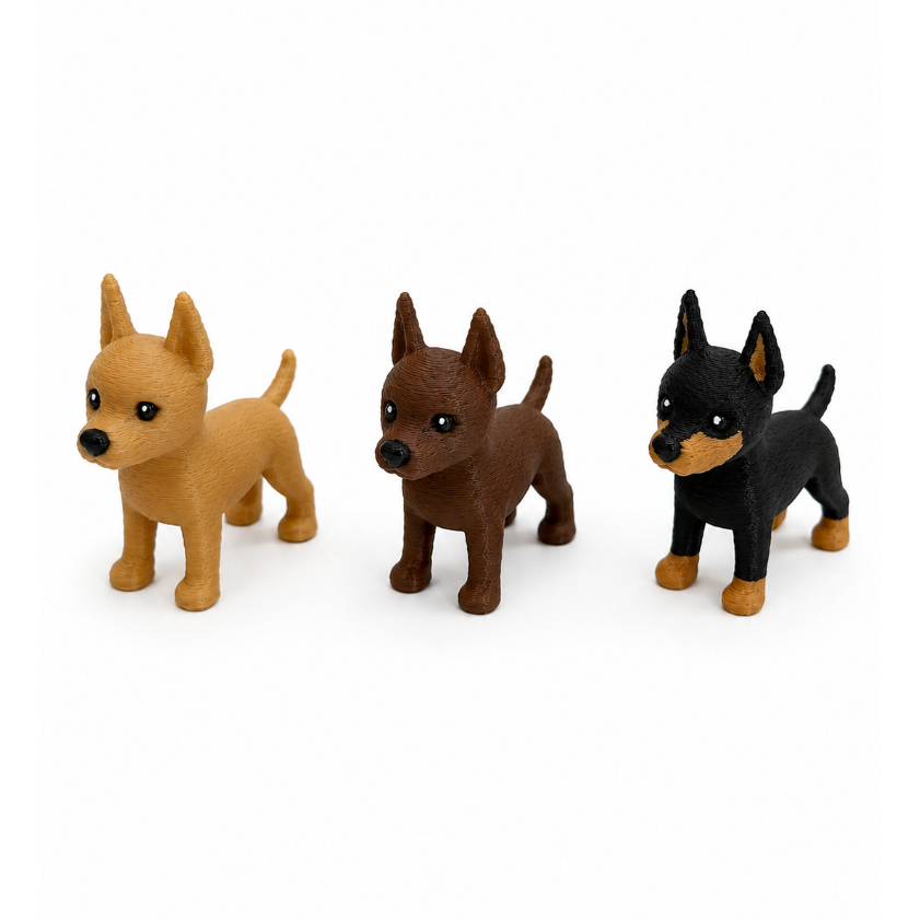 Pinscher em Miniatura - Cachorro Fofinho - Seu Pet em Miniatura - Decoração ou Chaveiro
