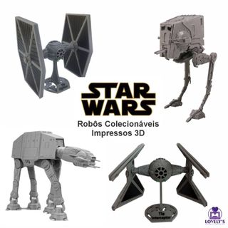 Robô Colecionável 3D Star Wars Atat - Bandai - Tie Fighter - Tie Interceptor