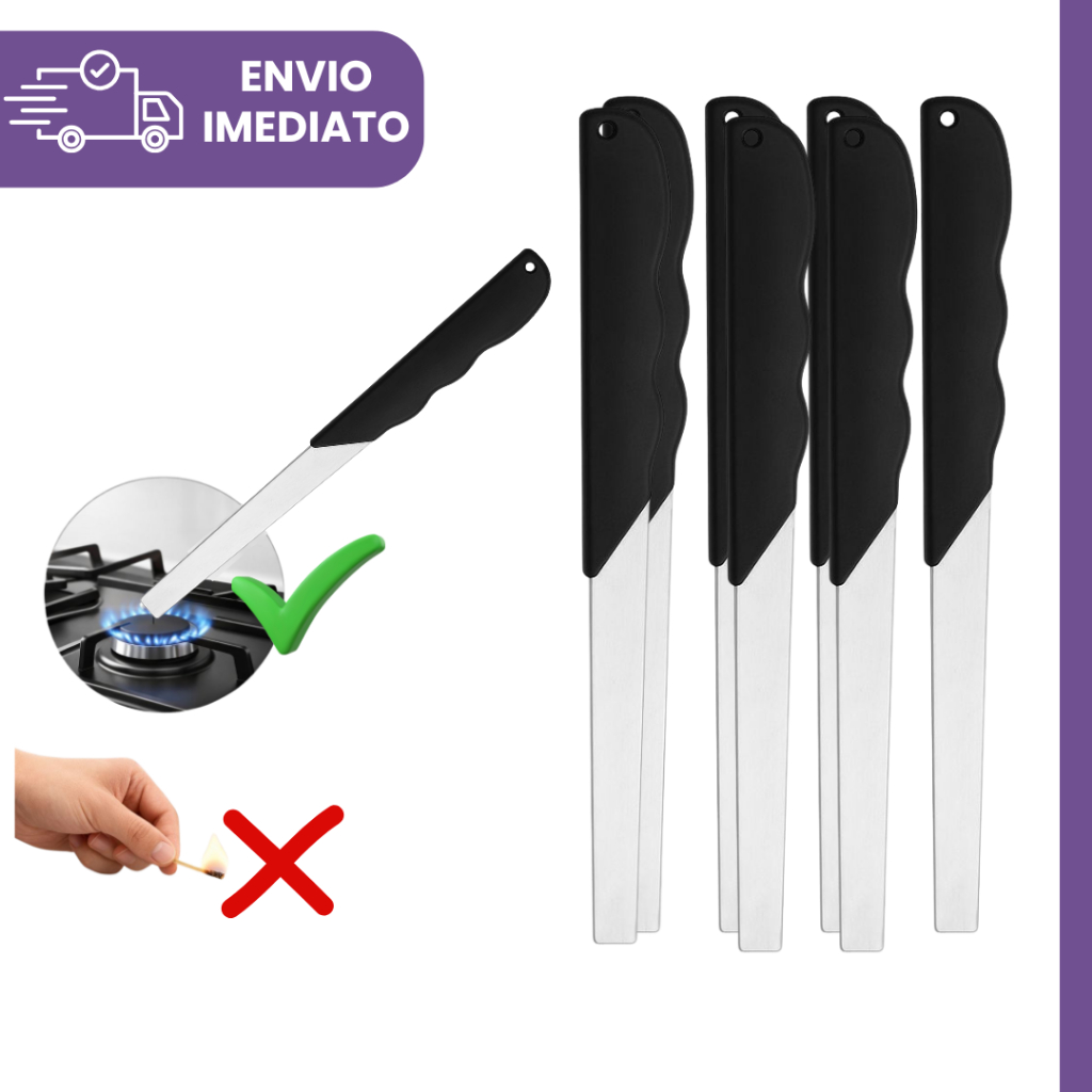 Kit Acendedor de Fogão Multi Disparo 22cm Manual Econômico Resistente Seguro Acendedor piezelétrico
