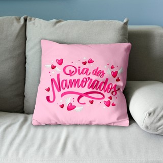 Capa Almofada 40x40 Decoração Romântica Especial Dia dos Namorados Data Especial Tema Amor