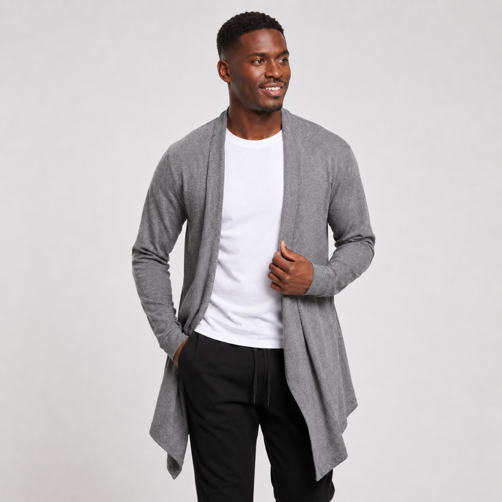 Cardigan Blusa De Frio Masculino Swag Sobretudo Long Manga Longa