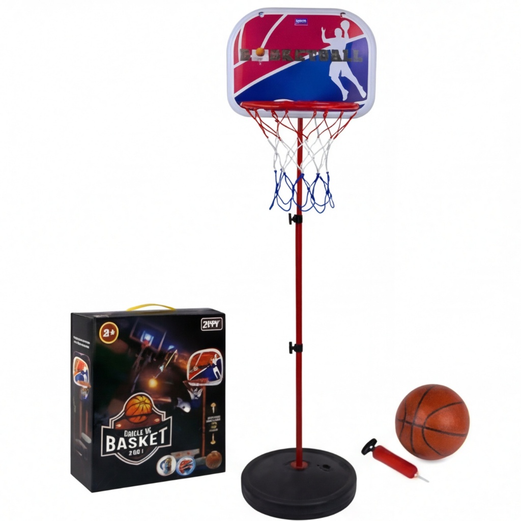 Tabela de Basquete Infantil Zippy Toys – Altura Ajustável 1,22m | 1,5m | 1,7m