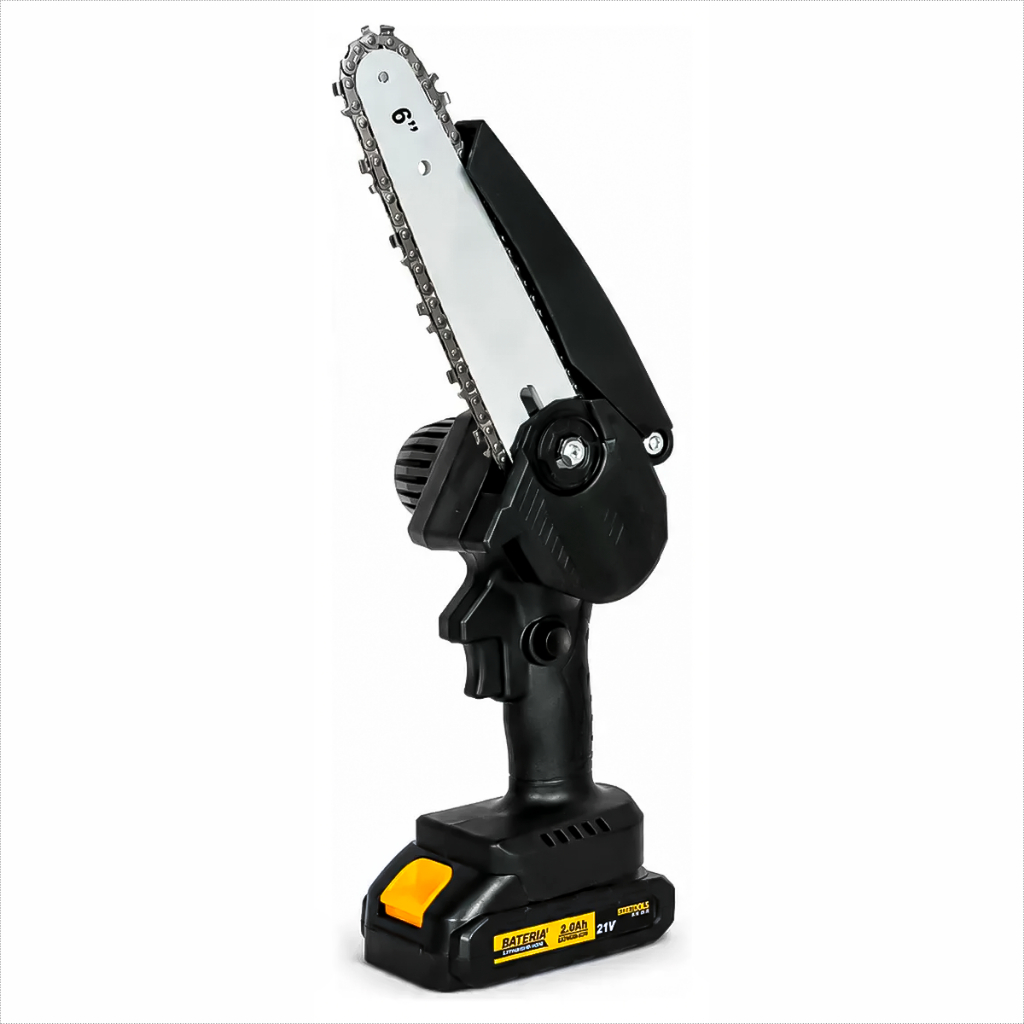 Mini Moto Serra Elétrica 6 Pol 21V A Bateria Recarregável Sem Fio Corte Fácil Prático Portátil