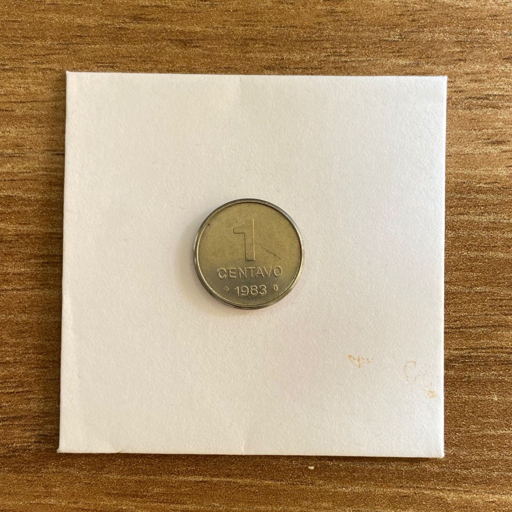 Moeda do Brasil - 1 Centavo de 1983, Aço inoxidável, 1,58gr, 14mm - FLOR DE CUNHO
