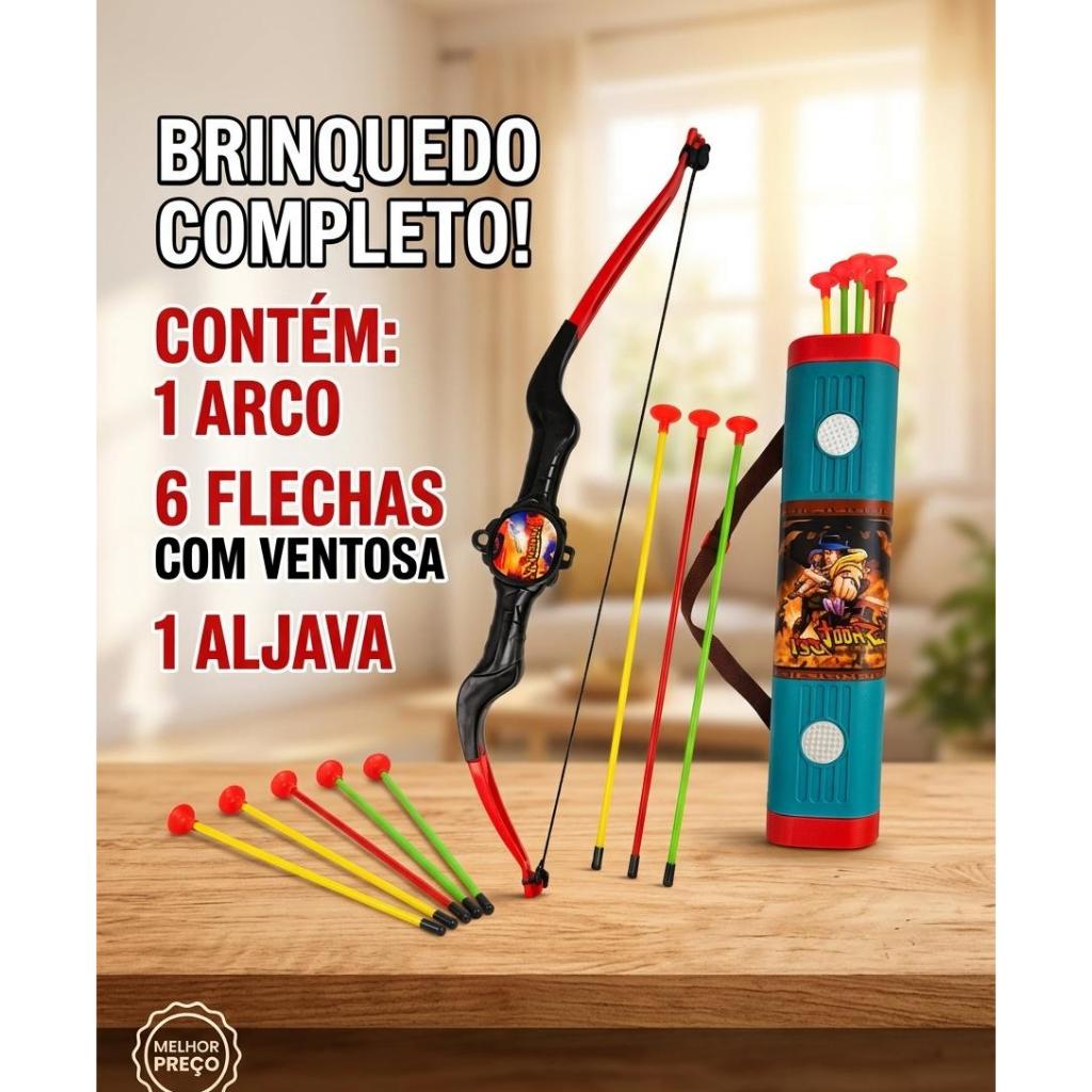 Brinquedos Arco E Flechas Infantil Porta Flechas Criança