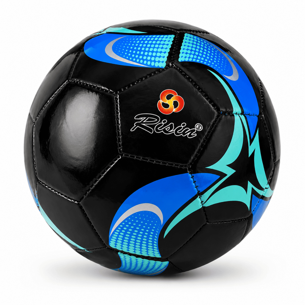 Bola Futebol Resin Costurada Campo Quadra Society Premium Alta Resistência Preto Azul