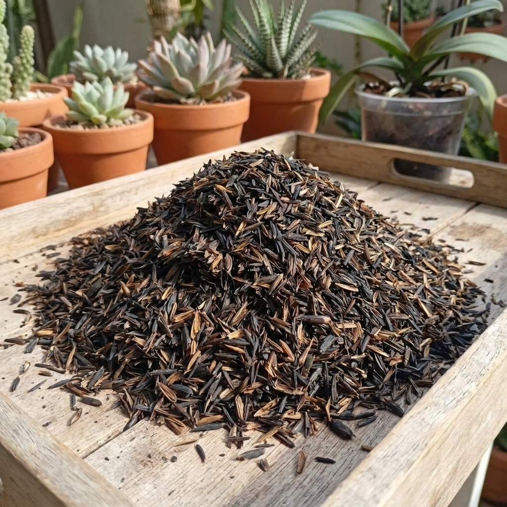 Casca de Arroz Carbonizada Premium Plantas Lindas e Fortes