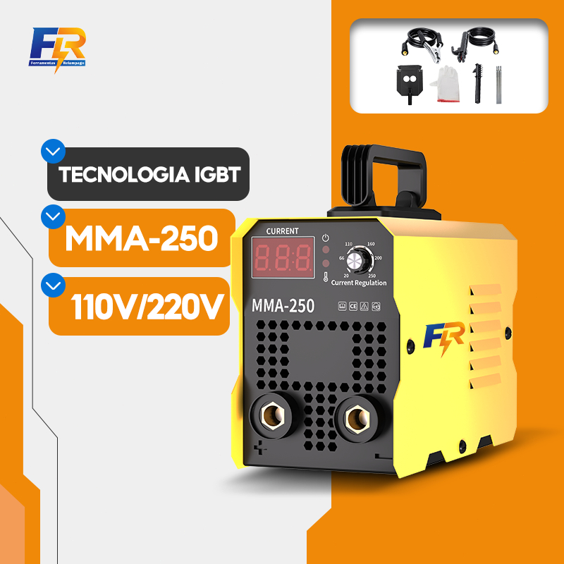 Máquina de Solda Inversora MMA 250/300 IGBT Ferramenta de Soldagem Portátil Profissional