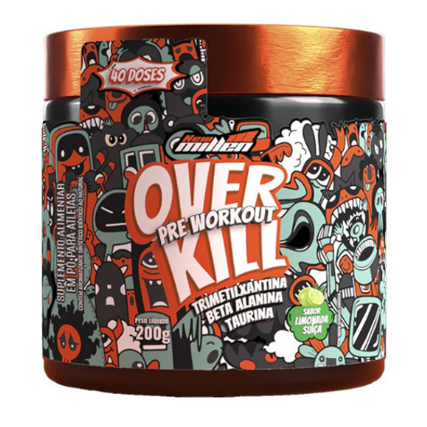 Pré Treino OverKill 200g C/ Cafeína 40 Doses - New Millen