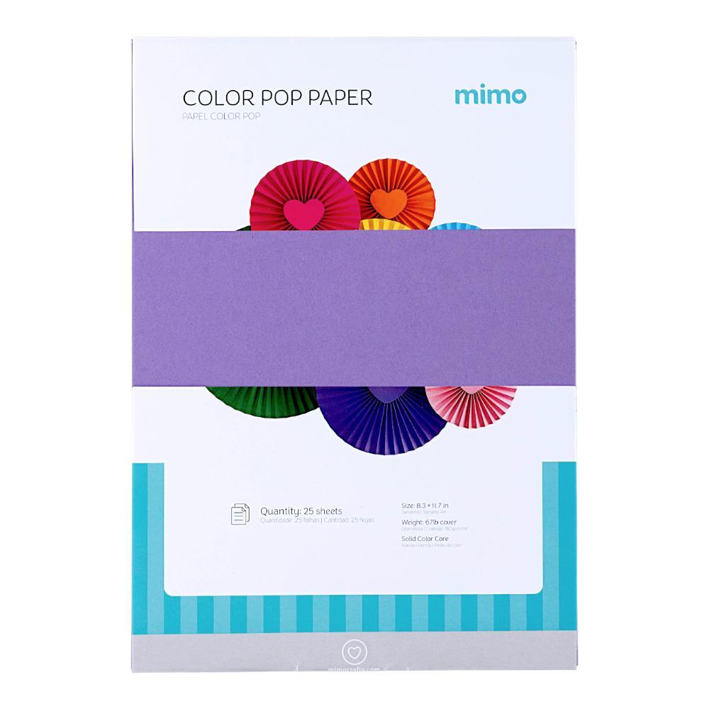 Papel Color Pop Roxo Mirtilo Mimo - A4 - 180 gr - 25 unds