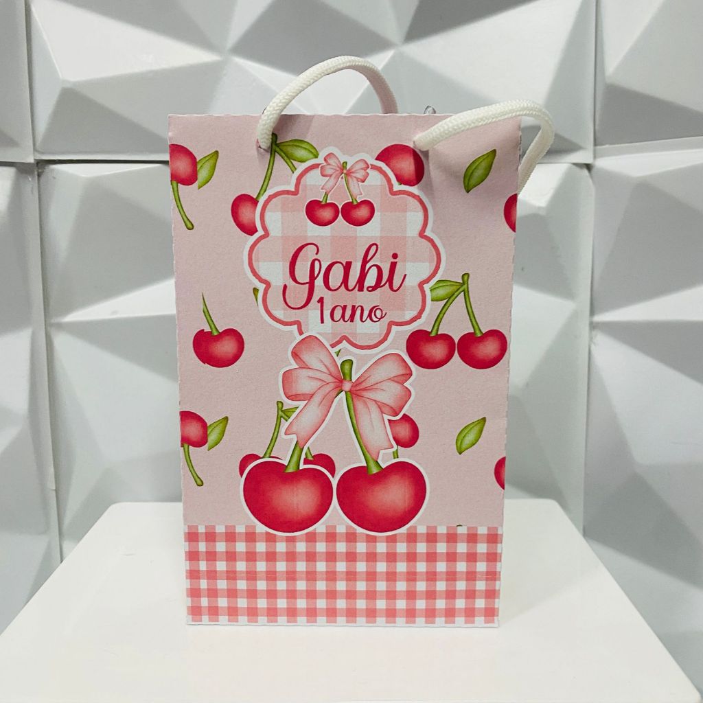 SACOLINHA PP CEREJA/CEREJINHA  PERSONALIZADA (SACOLINHA SURPRESA)/LEMBRANCINHA DE FESTA/ANIVERSARIO