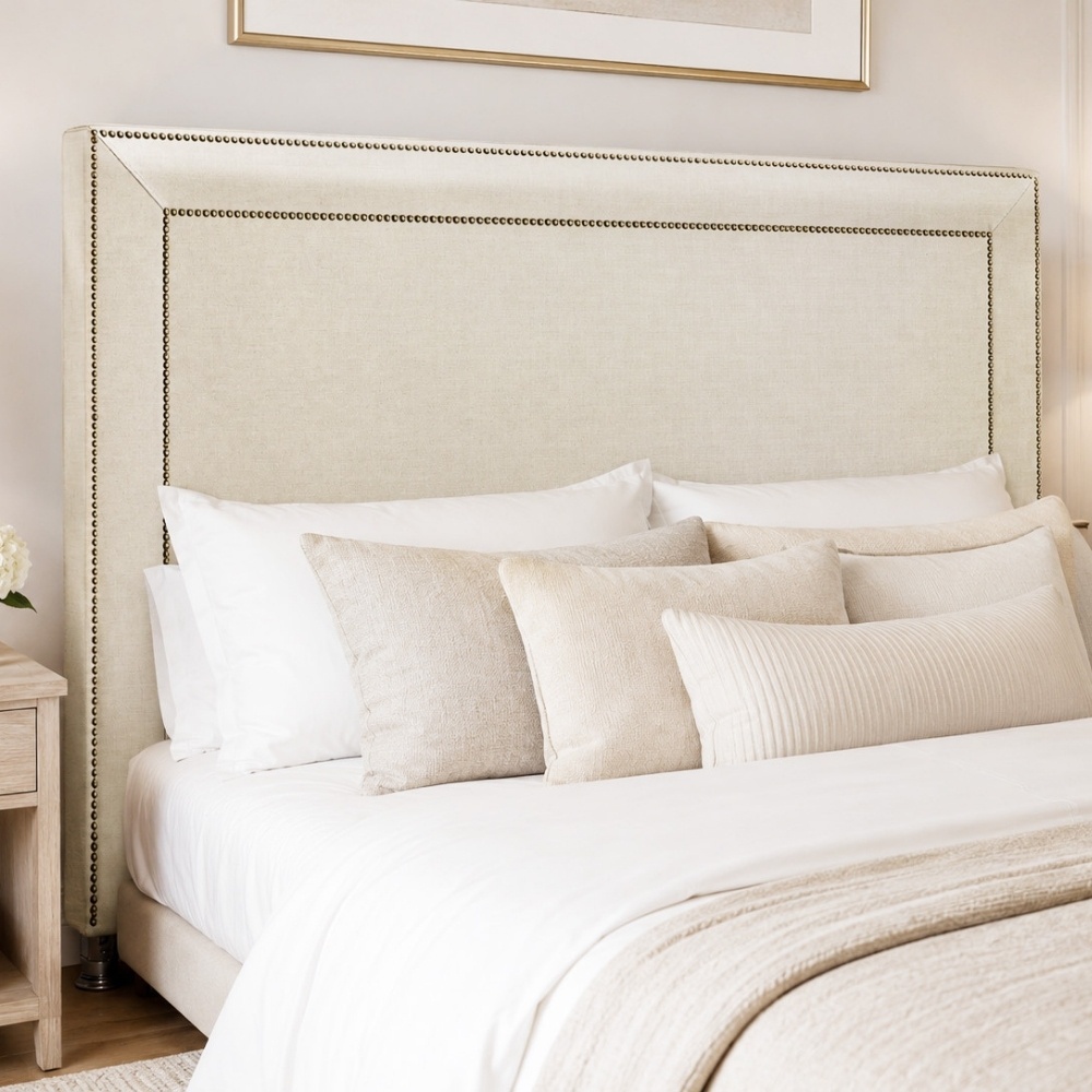 Cabeceira Cama Box Queen 160 cm P05 Berlim Facto Dunas Pérola - Lyam Decor