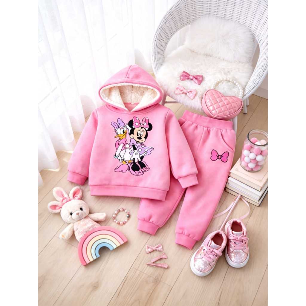 Conjunto Moletom Infantil Masculino Flanelado Inverno Com Capuz de Pelo, Moletom Grosso! Não é Moletinho!