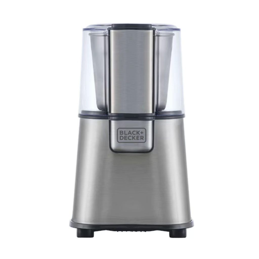 Moedor Elétrico BLACK+DECKER em Inox, Ideal para Cafés e Grãos, Gourmand Gris, Modelo MG200