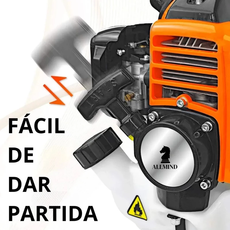 Roçadeira Aparador de Grama a Gasolina Multifuncional 75cc 3.5 Hp — foto 5