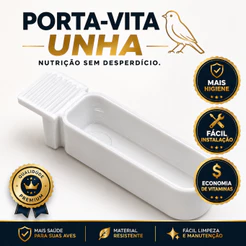 KIT 12 Porta Vitamina Unha médio CHRISTINO (MALHA FINA) Para Coleiro , Curió e Outros Pássaros