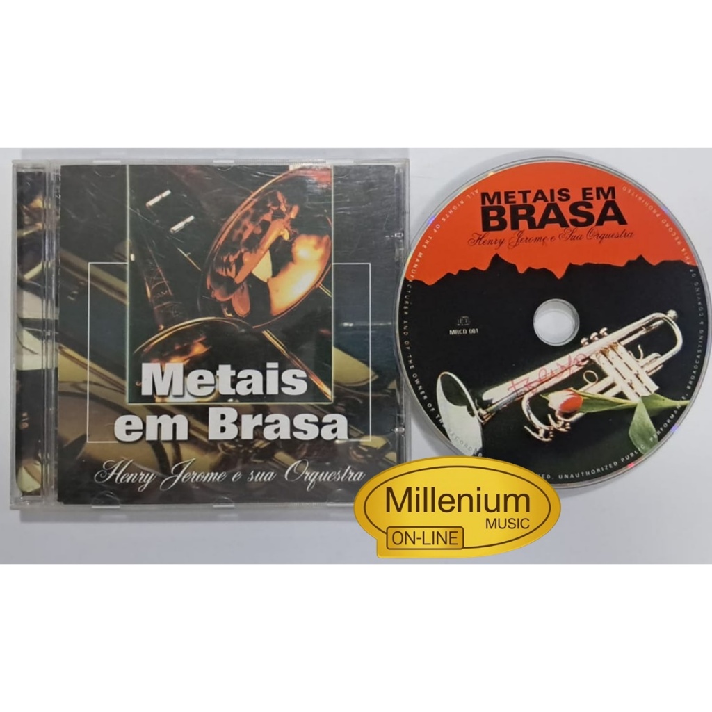 CD Henry Jerome And His Orchestra Metais Em Brasa Original Gravadora Colecionador Ótimo Estado