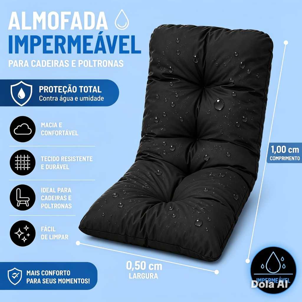 almofada impermeável para cadeira bancos área externa interna vime bambu balanço espreguiçadeira varanda jardim assento