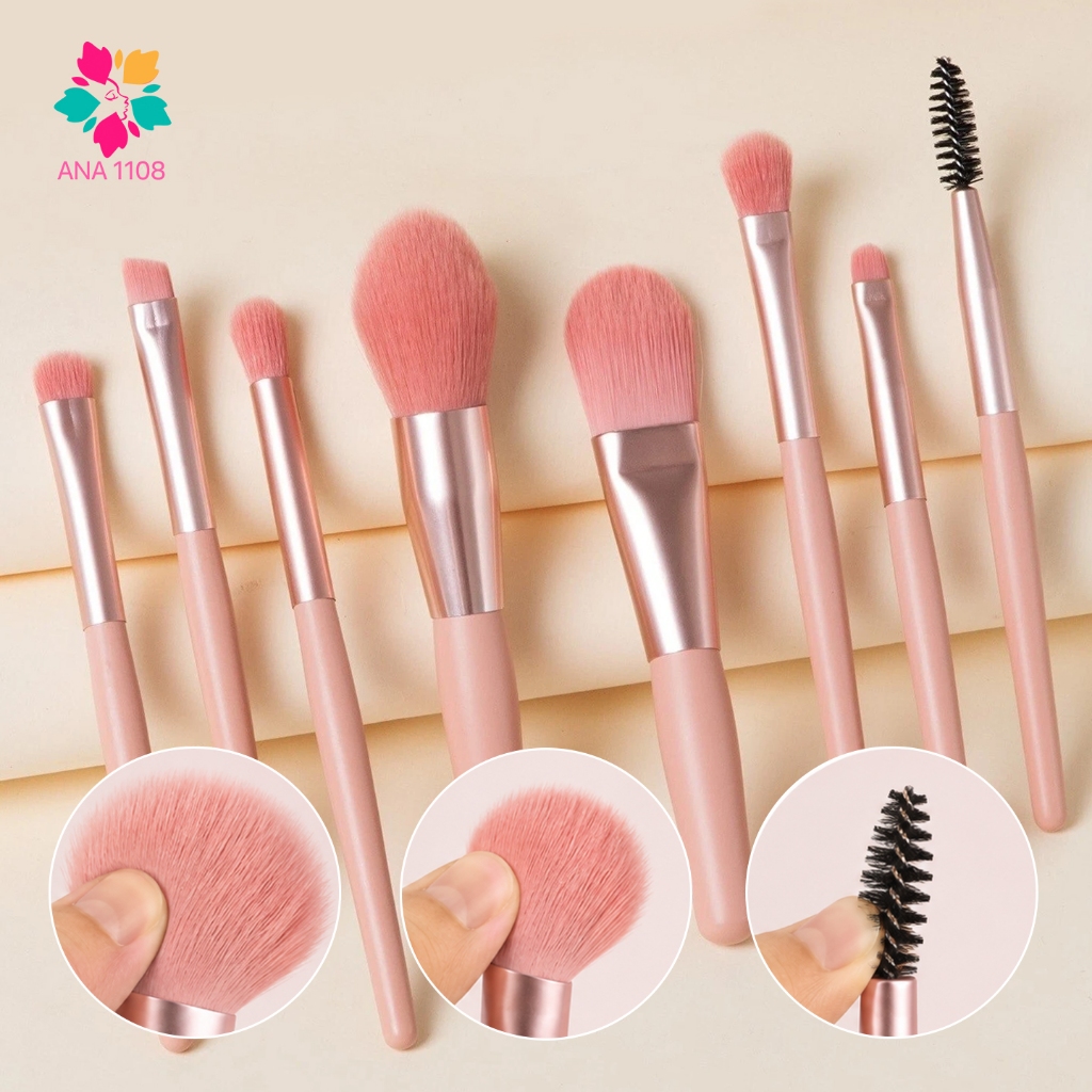 DAGUAN 12 Kits de 8 mini Conjunto De Pincéis De Maquiagem-DGDG