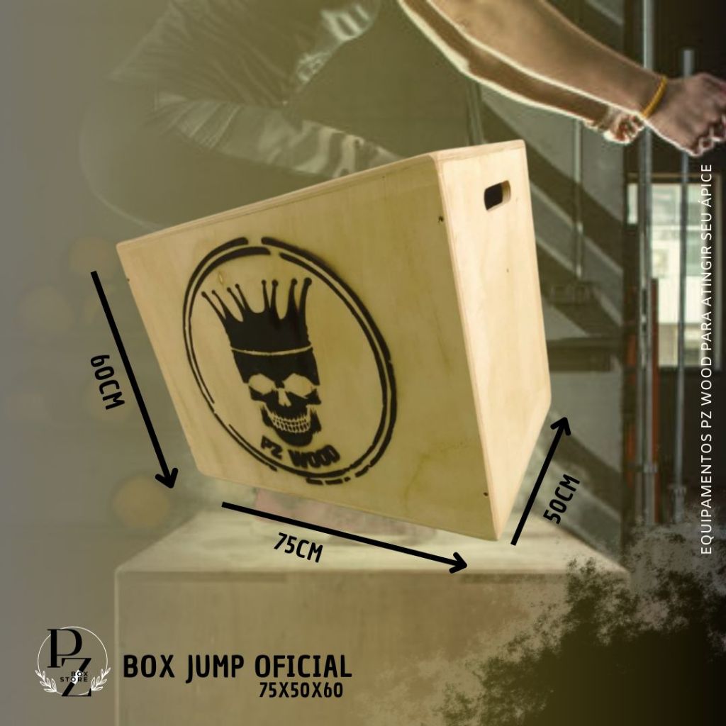 Caixa de Salto Crossfit - Box Jump 75x50x60- Jump Box Oficial/Grande- Envio Imediato