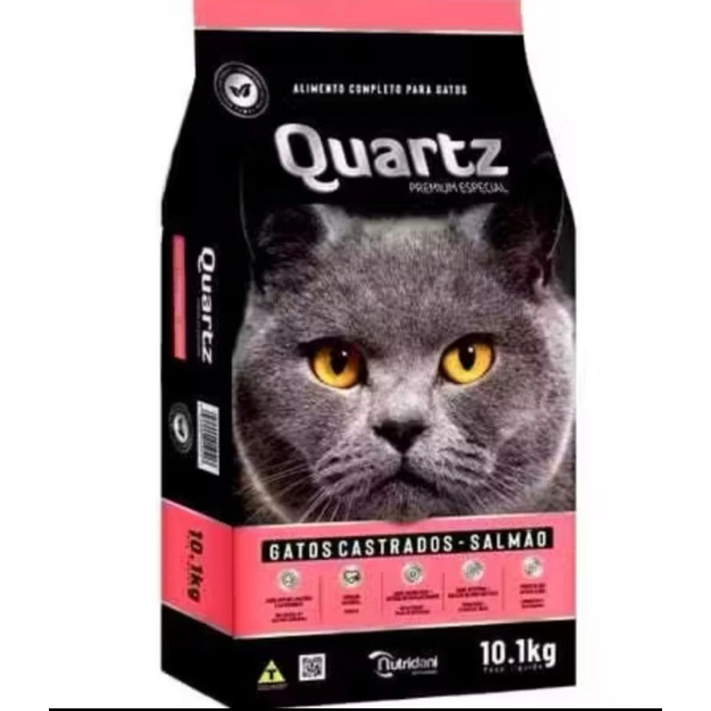 Ração QUARTZ Premium Para Gatos Castrado 10.1KG