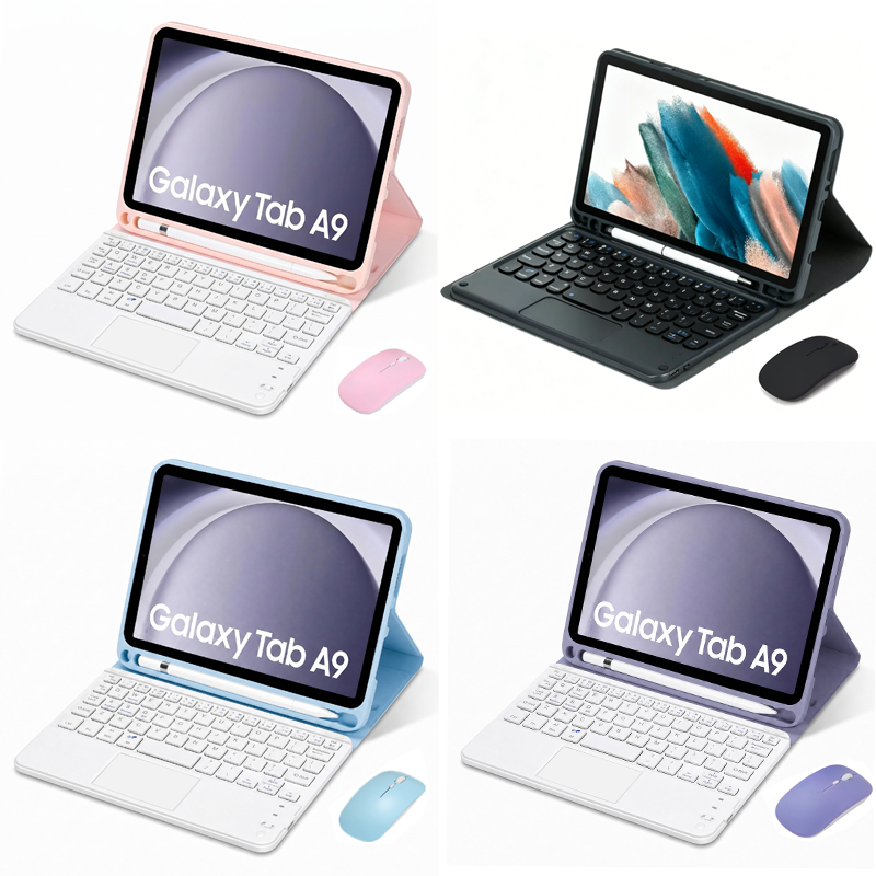 Capa Teclado ABNT2 Tecla Ç + Mouse Para Samsung Galaxy Tab A9 8.7 SM-X110 X115 Bluetooth