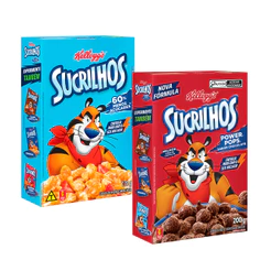 Combo Cereal Sucrilhos Low Sugar 170G + Cereal Sucrilhos Power Pops 200gr
