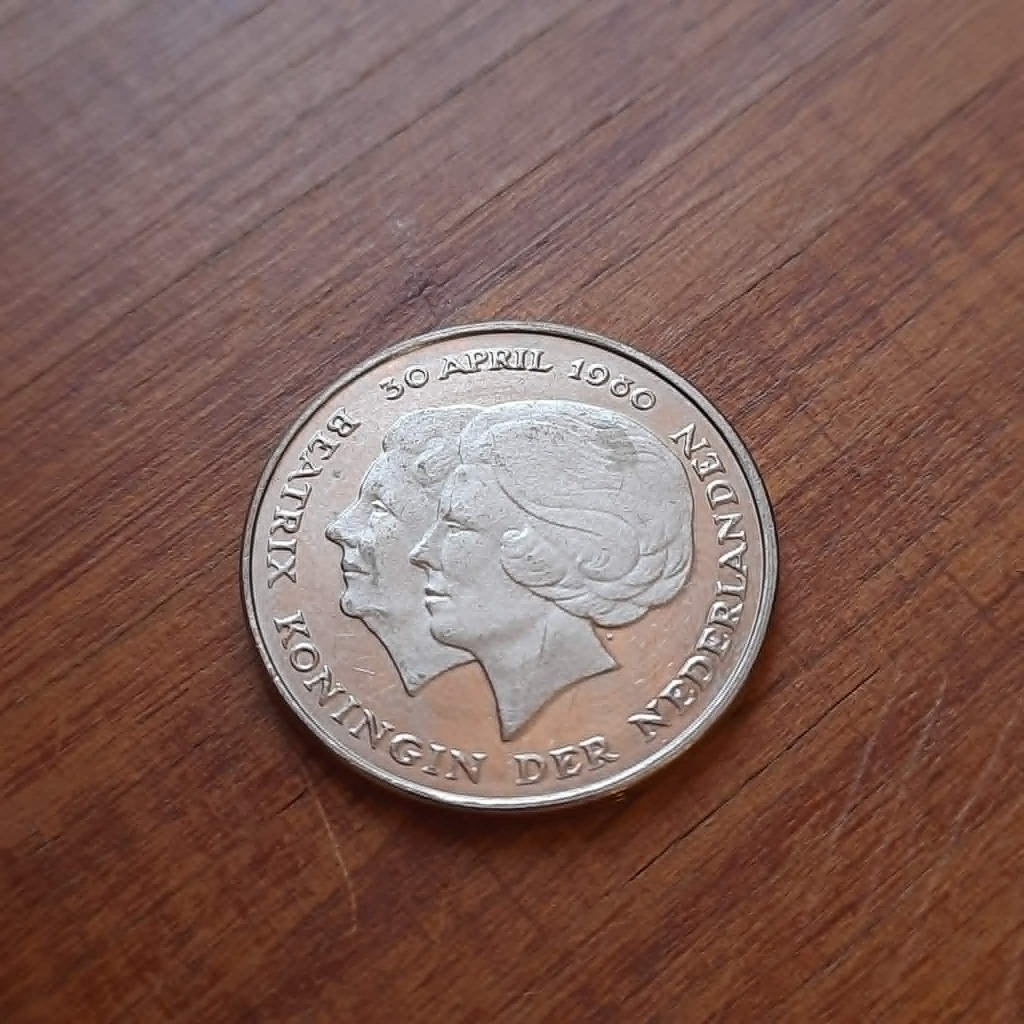Moeda 1 Gulden 1980 Holanda - Rainha Beatriz  Países Baixos