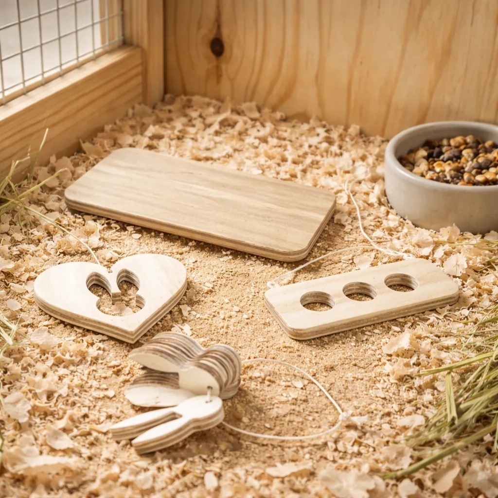 Kit Brinquedos Enriquecimento Ambiental De Roer Para Hamster Coelho Porquinho Roedor