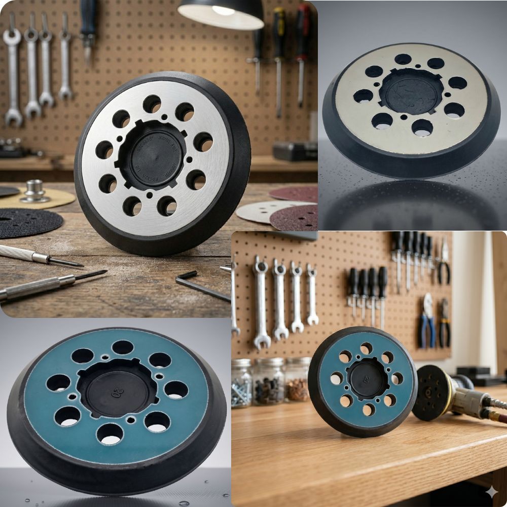 Base Disco Almofada Prato Fixa Fácil 5 Polegadas 122mm 8 Furos 13mm Pó 4 Furos 4mm Fixar compatível com Lixadeira Dewalt