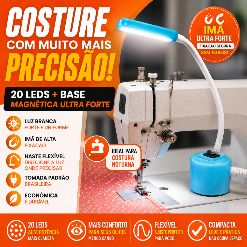 Luminária para Máquina de Costura com Imã - NYBC
