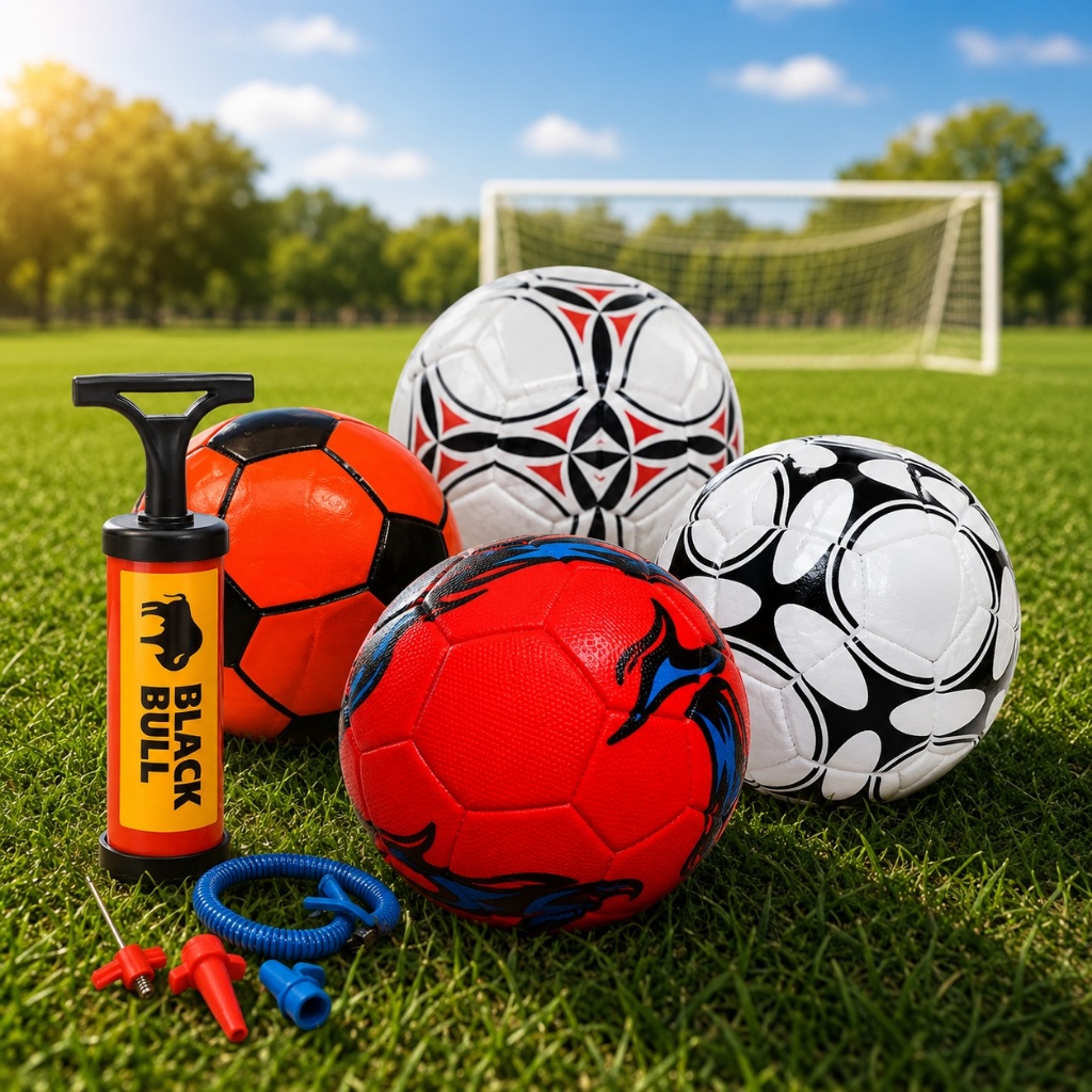 Kit Bola de Futebol + Bomba de ar Portátil Encher Bola Campo Quadra Oficial Copa do Mundo 2026
