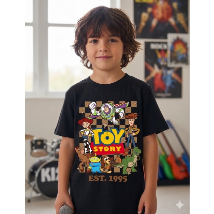 Camiseta Infantil Infanto Juvenil Toy Story 5 Filme Woody Buzz Lightyear Desenho Personagens 2026