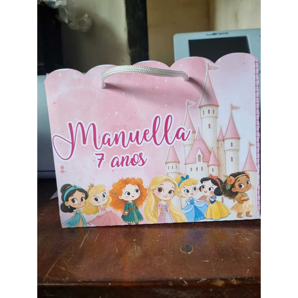 sacolinha personalizada princesas disney-lembrancinha personalizada-festa personalizada-aniversario personalizado