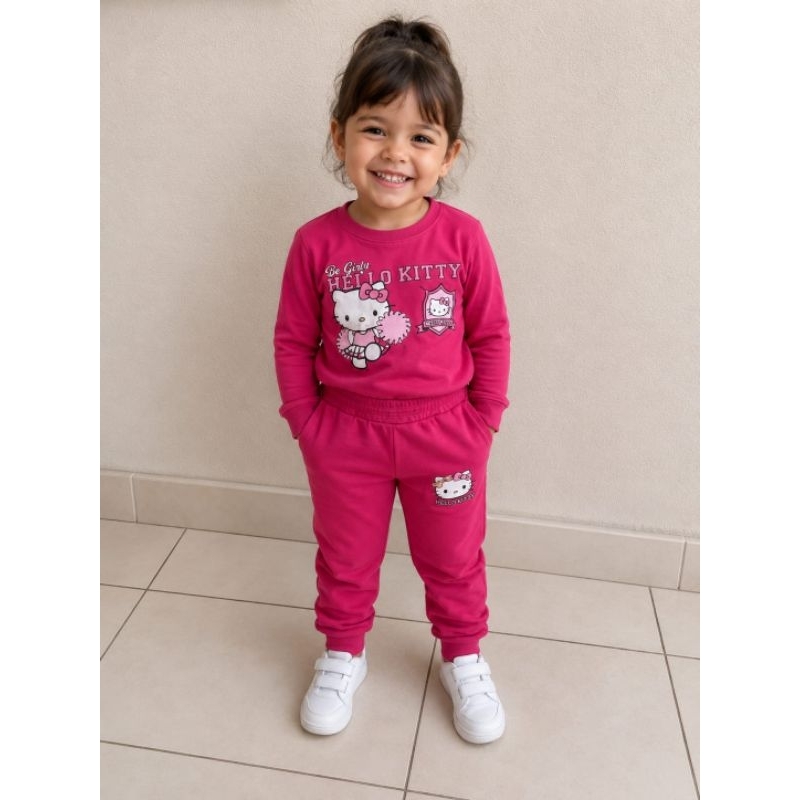 🐱💖❄️ Conjunto de Frio Hello Kitty Menina Conjunto Infantil Hello Kitty Feminino Moletom Inverno Menina