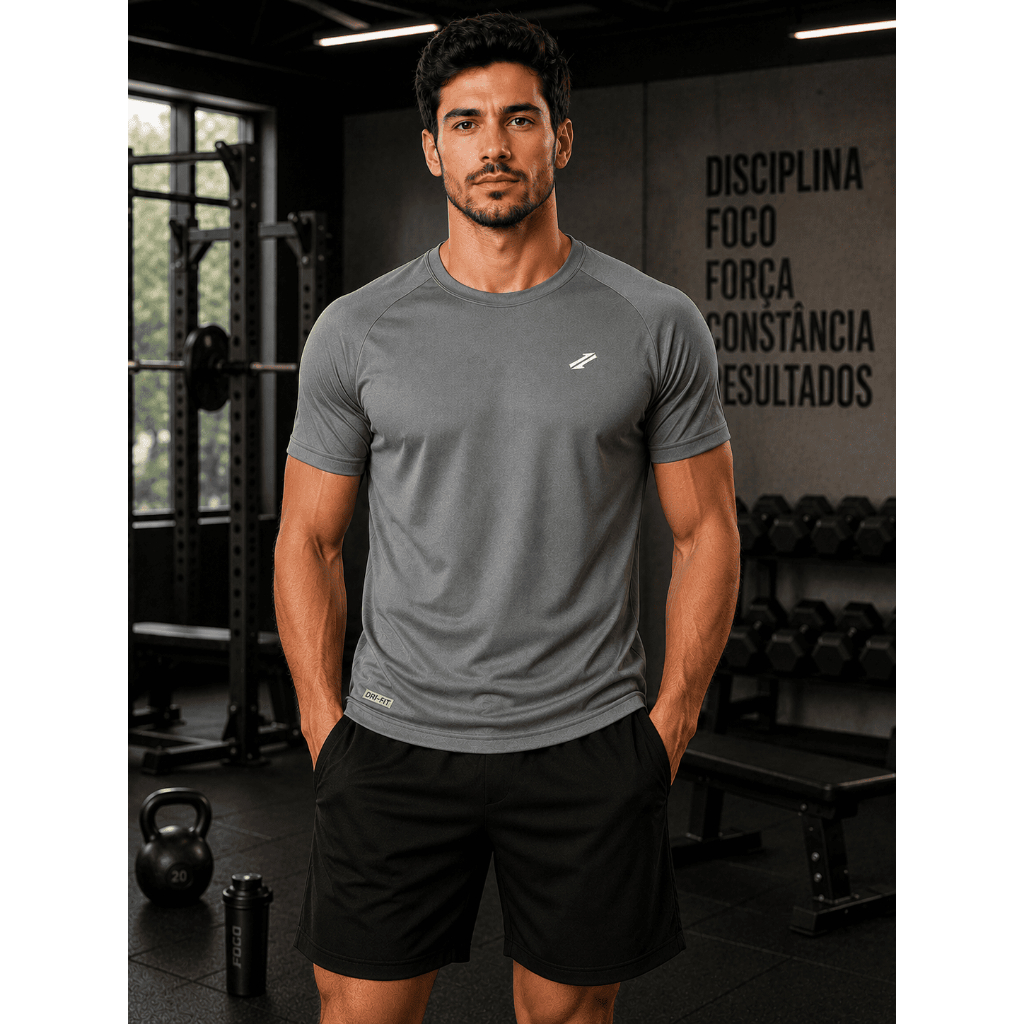 Camiseta Dry Fit Masculina Academia Esporte Respirável Secagem Rápida Anti Odor