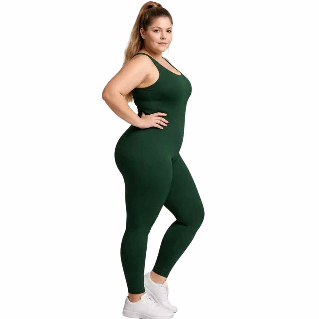 Macacão Longo Plus Size De Academia Feminino Regata Suplex macacao leg Fitness Musculaçao corrida Crossfit Suplex