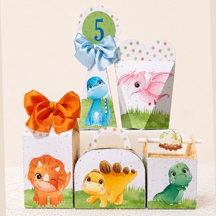 Kit Caixas Dinossauros Personalizados Lembrancinha de Festa Infantil Aniversario.