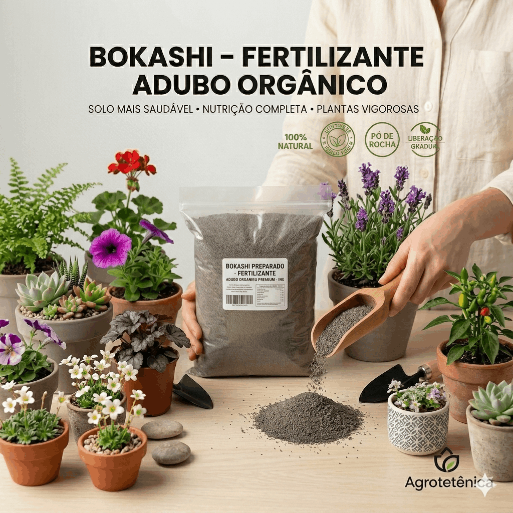 Bokashi - Fertilizante Adubo Orgânico farelado 1 E 3KG, FLORES, FRUTAS, GRAMAS, JARDINS