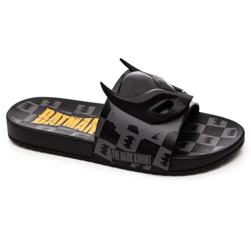 Chinelo Slide Infantil Preto Batman Adventure Grendene Kids